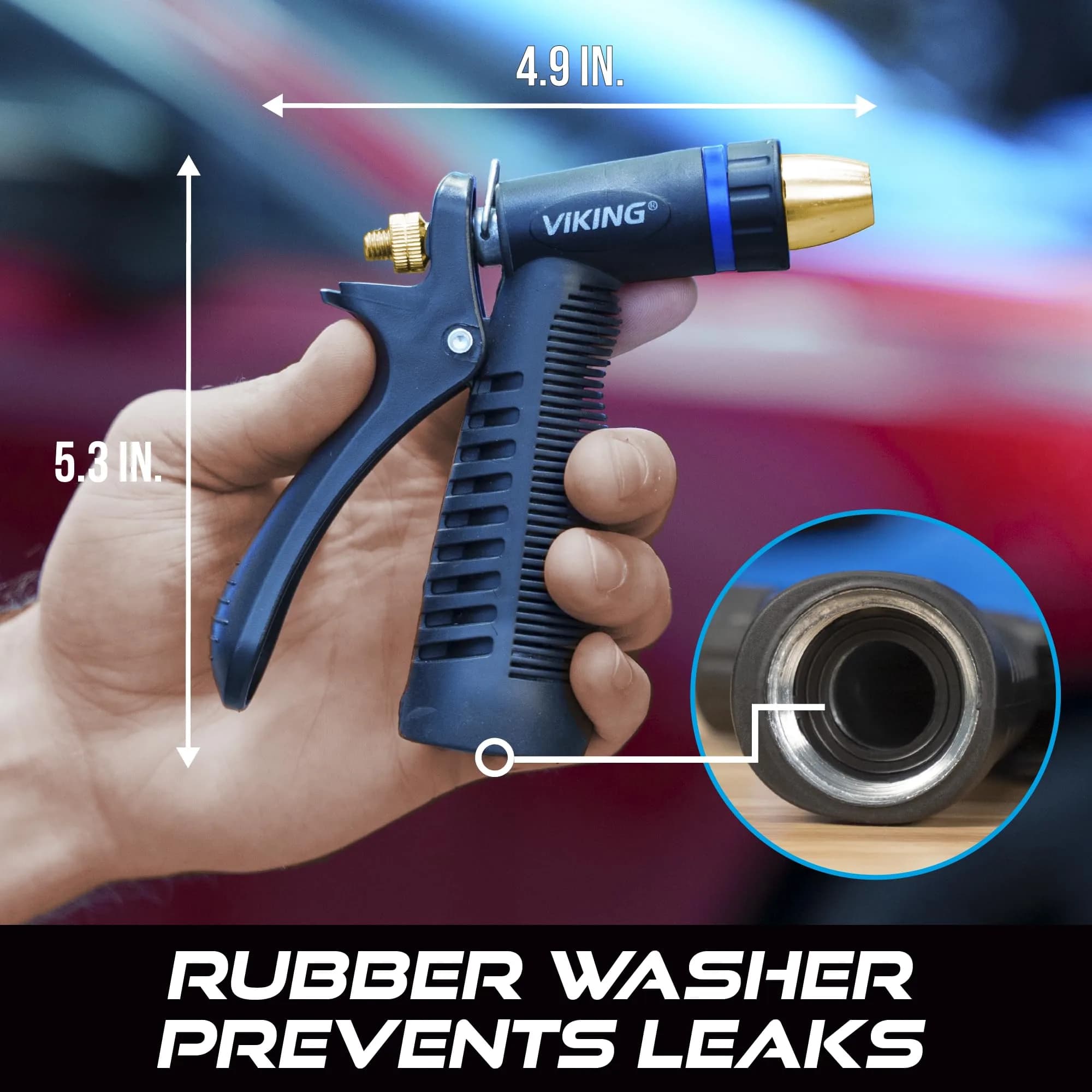 VIKING Heavy Duty Adjustable Hose Nozzle 24 Pack | Fits Standard Garden Hoses for Cars, Home, and Plants