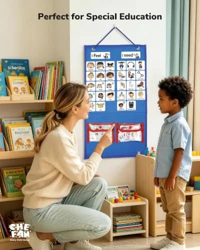 CHEFAN Feelings Chart for Kids, I Feel I Need Board, Calm Down Corner Tool | Autism & Social Emotional Learning thumbnail 5