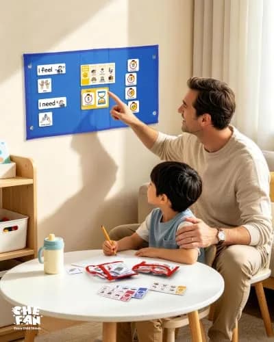 CHEFAN Feelings Chart for Kids, I Feel I Need Board, Calm Down Corner Tool | Autism & Social Emotional Learning thumbnail 2