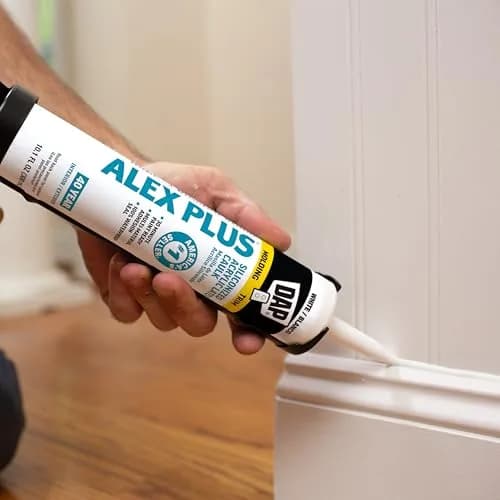 DAP Alex Plus Acrylic Latex Caulk with Silicone, White, 10.1 Oz (121.2 ml) | Pack of 12 thumbnail 7
