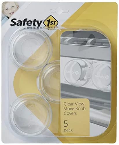 Safety 1st Clear View Stove Knob Covers (Set of 5) Pack of 12 | Child Proof Design for Gas & Electric Stoves thumbnail 4