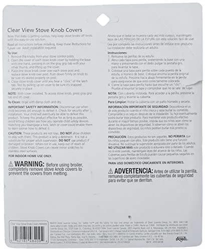 Safety 1st Clear View Stove Knob Covers (Set of 5) Pack of 12 | Child Proof Design for Gas & Electric Stoves thumbnail 5