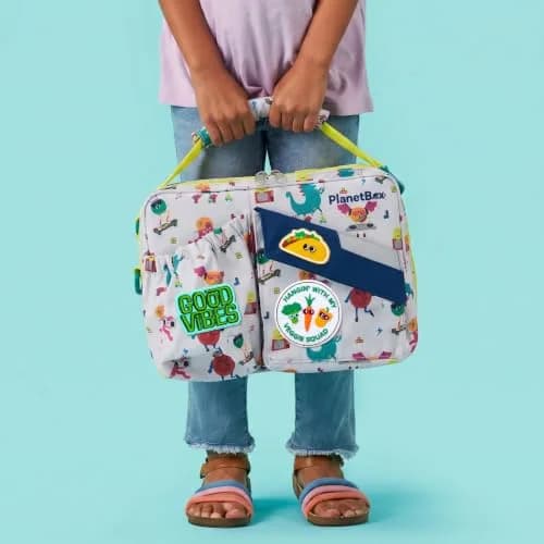 PlanetBox Insulated Lunch Bag with Patches | Durable, BPA-Free, Easy Clean, 12 x 9 x 2.5 Inch thumbnail 5