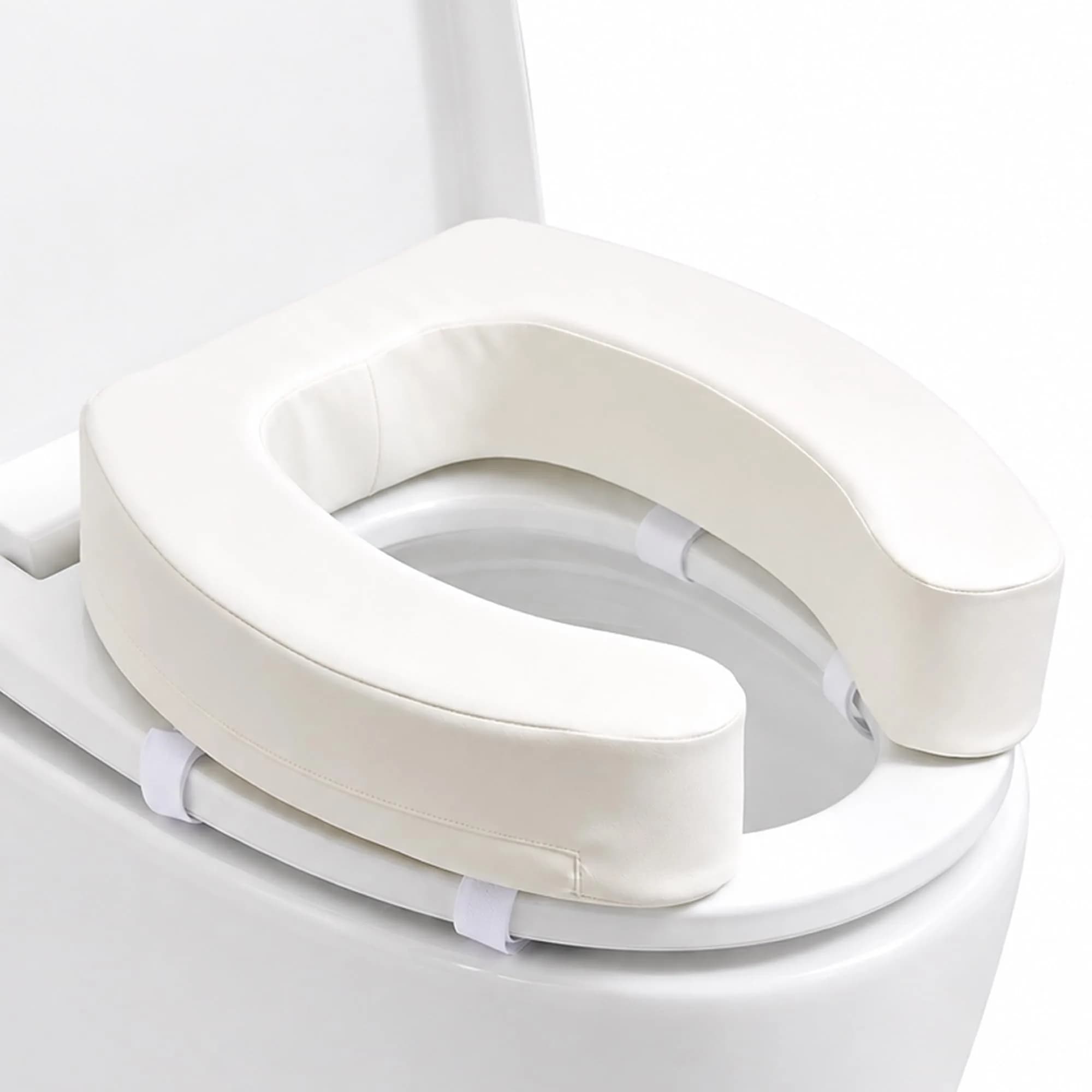 PAZ WEAN Padded Raised Toilet Seat Riser with Soft Foam Cushion 7.6 cm (3 Inches) | Comfortable Height for Easier Sitting & Standing - main product image