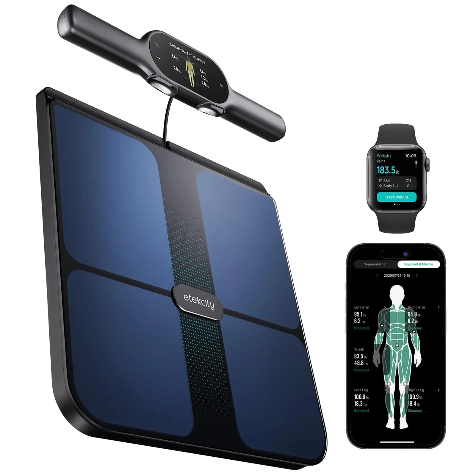 Etekcity WiFi 8-Electrode Smart Body Weight Scale | 200kg Capacity