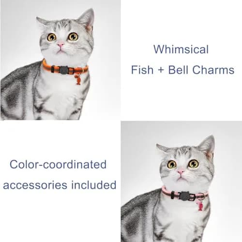 Yizepet Cat Collars, Breakaway Kitten Collar, Cute Kitty Collar in 4 Pack, Pet Supplies Accessories | Adjustable, Safe & Stylish thumbnail 5