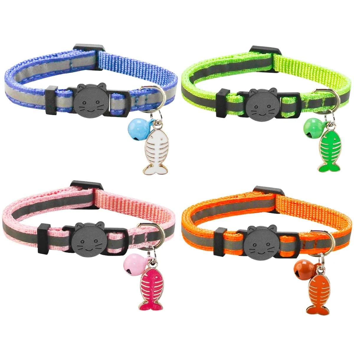 Yizepet Cat Collars, Breakaway Kitten Collar, Cute Kitty Collar in 4 Pack, Pet Supplies Accessories | Adjustable, Safe & Stylish