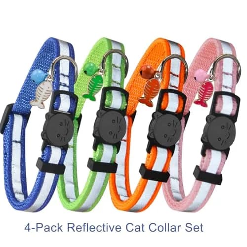 Yizepet Cat Collars, Breakaway Kitten Collar, Cute Kitty Collar in 4 Pack, Pet Supplies Accessories | Adjustable, Safe & Stylish thumbnail 2