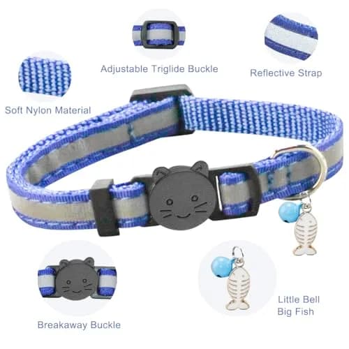 Yizepet Cat Collars, Breakaway Kitten Collar, Cute Kitty Collar in 4 Pack, Pet Supplies Accessories | Adjustable, Safe & Stylish thumbnail 3