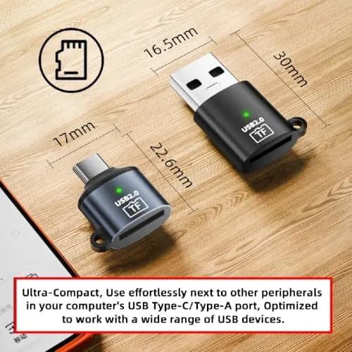 cablecc USB-C & USB-A OTG Card Reader 2-Pack | Fast Data Transfer for Phones & Laptops thumbnail 7
