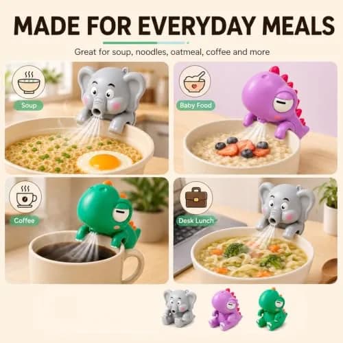 UWYJK Elephant Clip-On Mini Fan 8cm (3.15in) | Cools Food & Drinks Hands-Free thumbnail 6
