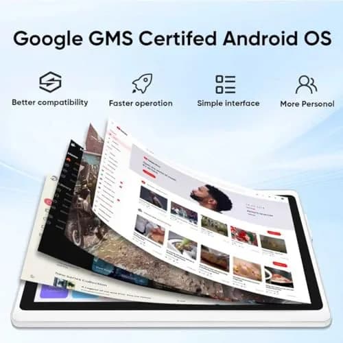 HNVHNV Android Tablet 7 Inch, 6GB RAM 32GB ROM 1TB Expansion | Quad-core Processor, Dual Camera, WiFi, Bluetooth, Parental Control (Blue) thumbnail 3