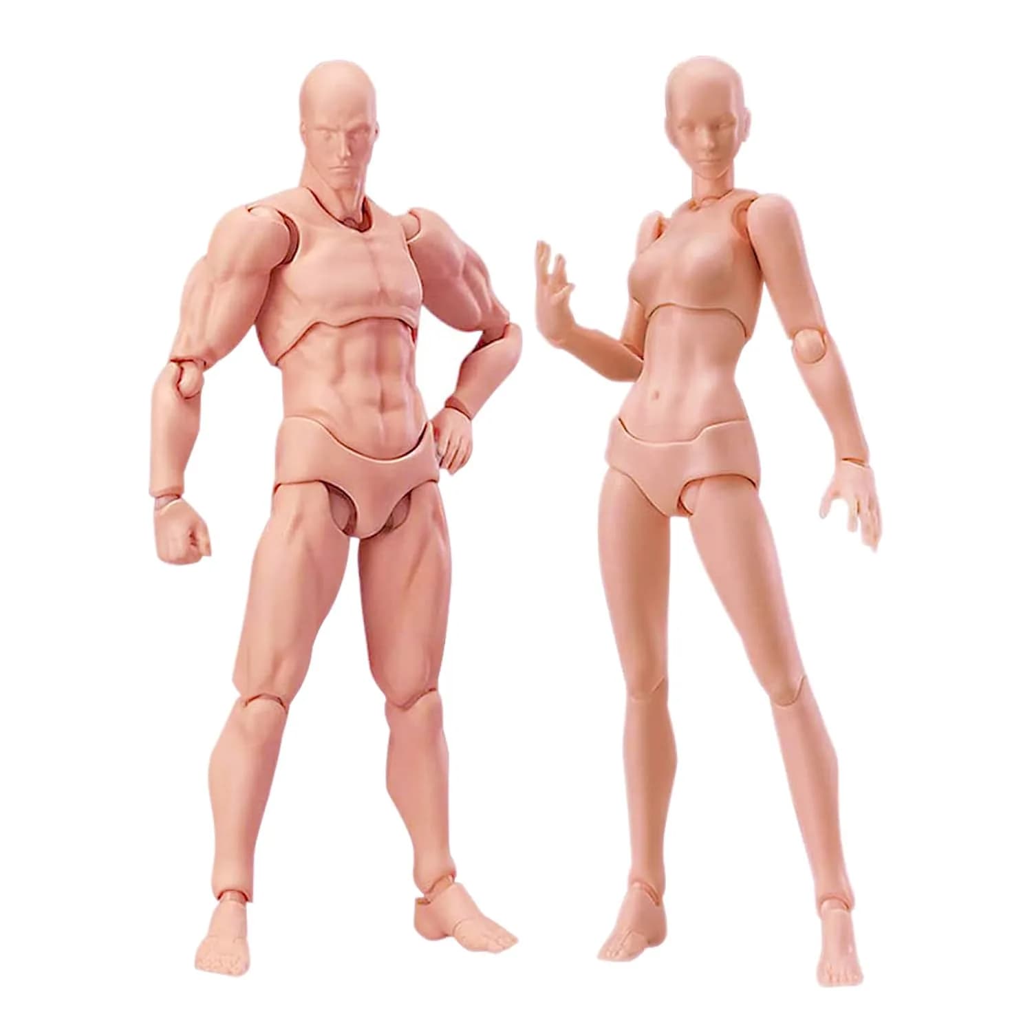 Haniforever Artist Mannequin Figures Male+Female Set 13.97cm (5.5in) | Posable Drawing Model for Artists