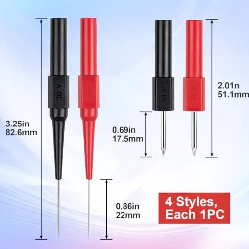 OIIKI 4Pcs Test Probe Pins 82.6mm & 51.1mm | Non-Destructive Insulation Piercing Needle Testers thumbnail 2