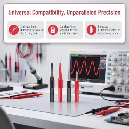 OIIKI 4Pcs Test Probe Pins 82.6mm & 51.1mm | Non-Destructive Insulation Piercing Needle Testers thumbnail 3