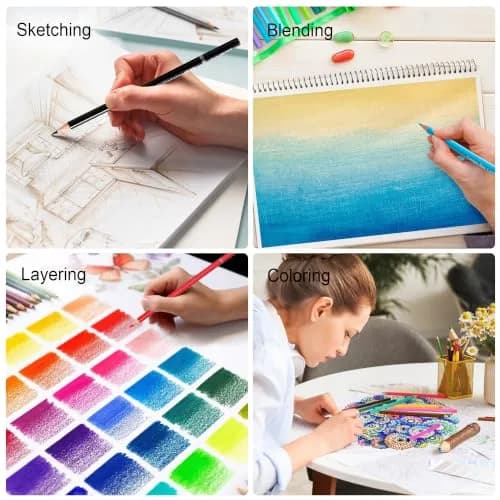 KALOUR 36 Colors Soft Core Colored Pencils Set, 20 cm (7.87 in) | Blendable & High Pigment for Artists thumbnail 5