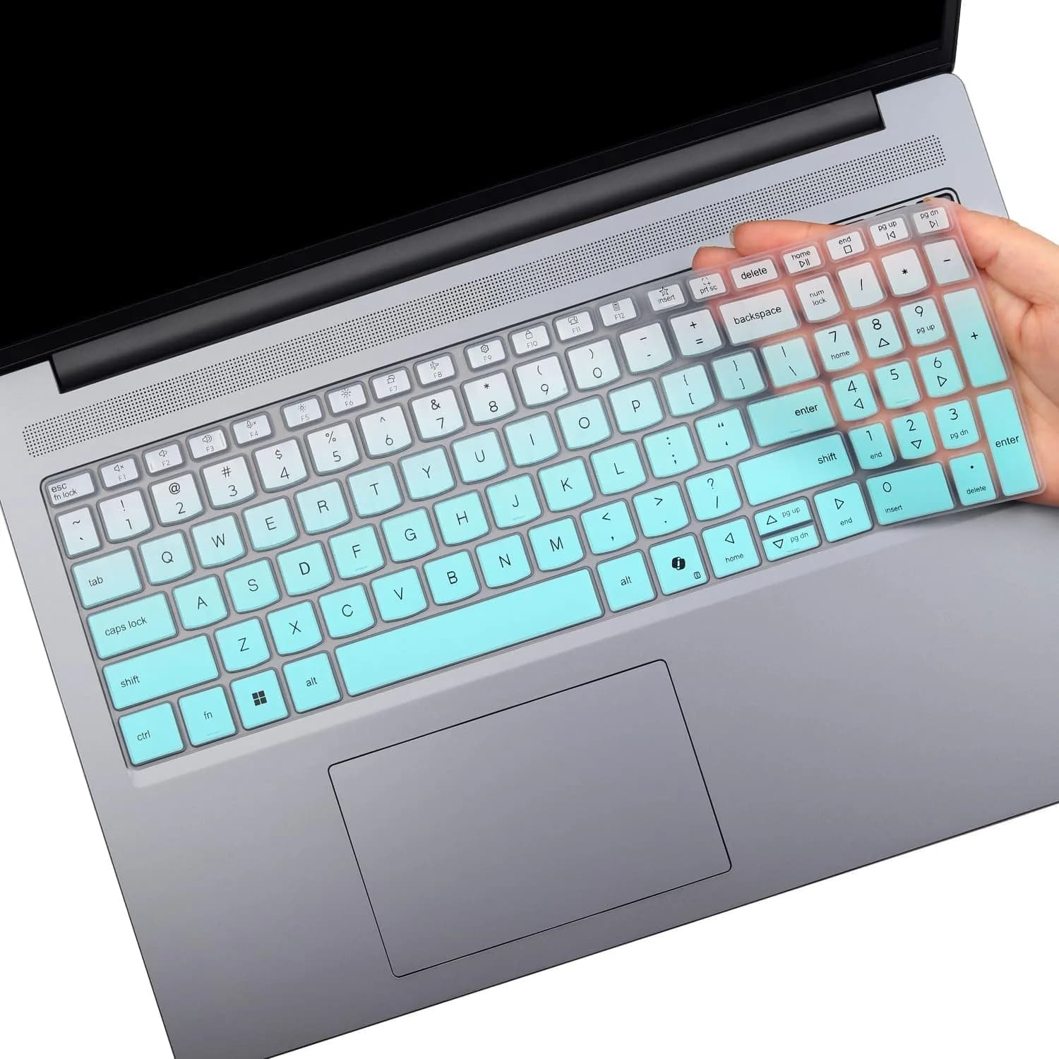MUBUY-GOL OmbreMint Keyboard Cover for Lenovo IdeaPad Slim 3/3i/3X 15.3" 16" & Slim 5/5i/5a 15.3" 16" (Gen 11/10) | Protects from Spills & Dust - main product image