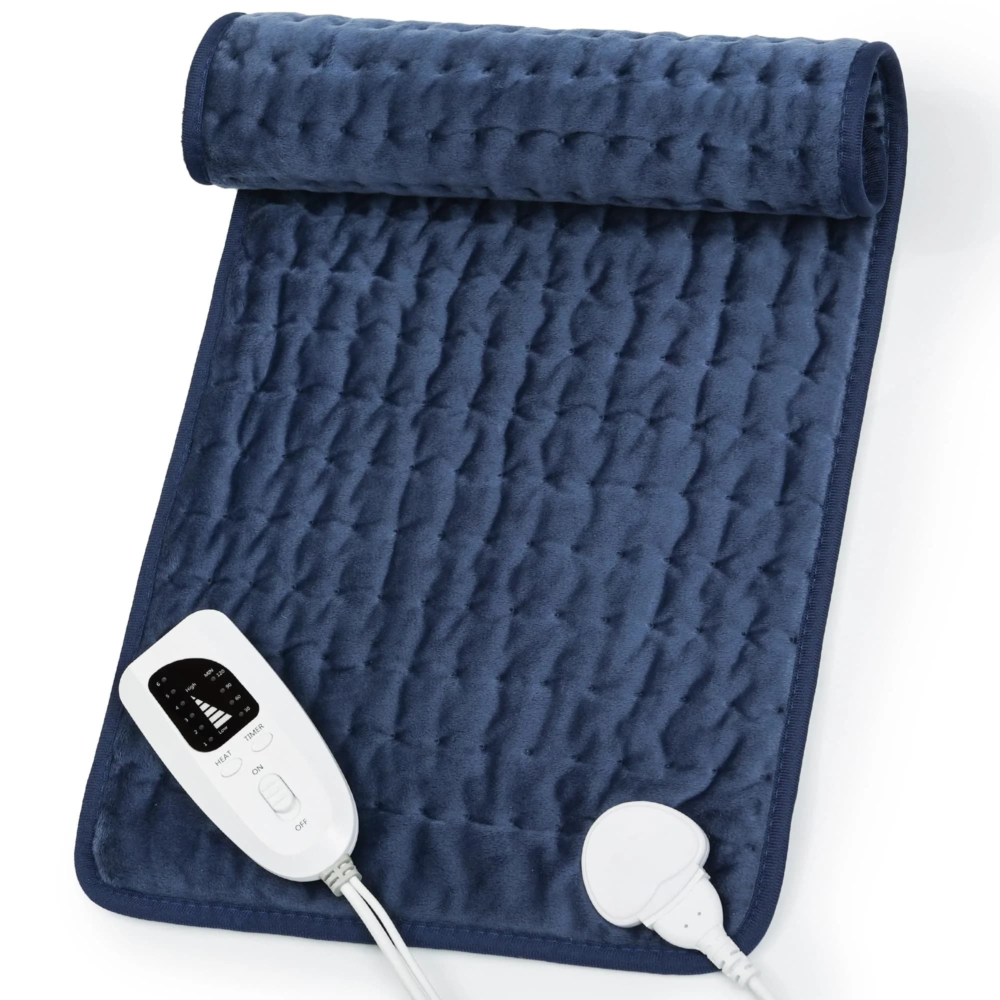 Deepsoon Electric Heating Pad 61cm x 30.5cm (24x12 in) | Soft Flannel with 6 Heat Settings & Auto Shut-Off