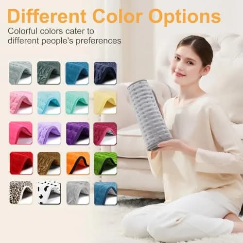 Deepsoon Electric Heating Pad 24x12 Inch Silvergray | 6 Heat Settings & 4 Timer thumbnail 5