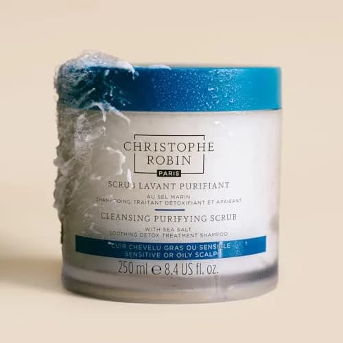 Christophe Robin Purifying Scalp Scrub with Sea Salt 250ml | Deep Cleansing Detox for Oily Roots & Sensitive Scalps thumbnail 2