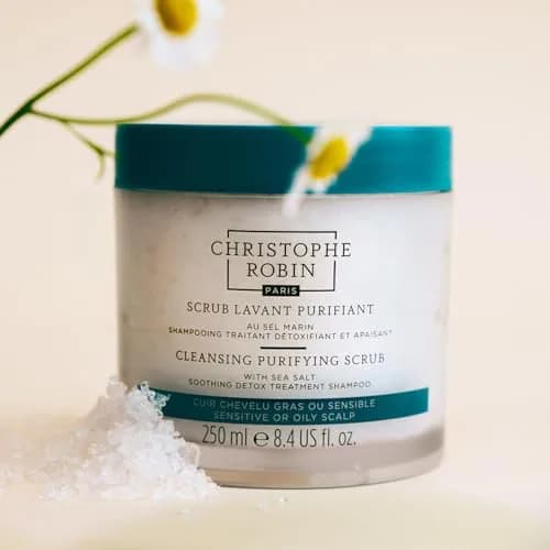 Christophe Robin Purifying Scalp Scrub with Sea Salt 250ml | Deep Cleansing Detox for Oily Roots & Sensitive Scalps thumbnail 3