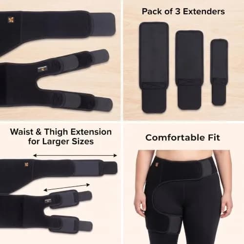 CopperJoint Hip Brace Extender Kit for Larger Fit, 3-Piece Accessory | Adjustable Support for Larger Sizes thumbnail 2