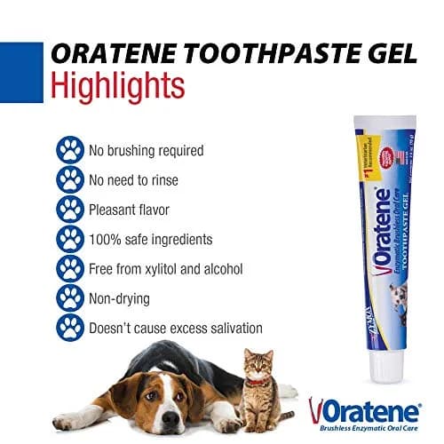 PKB Animal Health ZYMOX Oratene Brushless Toothpaste Gel for Dogs and Cats, 210 ml (7.5 oz) | Supports Healthy Oral Hygiene thumbnail 3