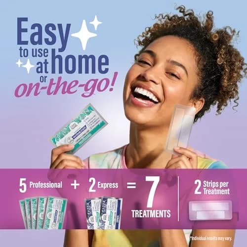 GuruNanda Teeth Whitening Strips Kit - 7-Day Treatment with Non-Slip, Dry Strip Technology - Whitening Designed with Care for a Brighter Smile (Pack of 4) thumbnail 4