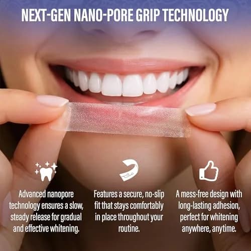 GuruNanda Teeth Whitening Strips Kit - 7-Day Treatment with Non-Slip, Dry Strip Technology - Whitening Designed with Care for a Brighter Smile (Pack of 4) thumbnail 6