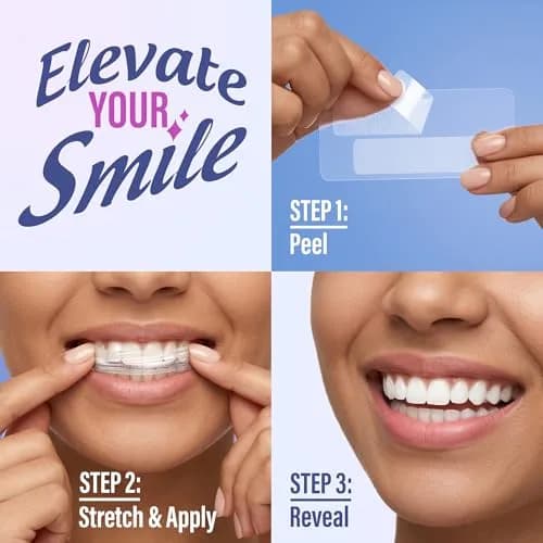 GuruNanda Teeth Whitening Strips Kit - 7-Day Treatment with Non-Slip, Dry Strip Technology - Whitening Designed with Care for a Brighter Smile (Pack of 4) thumbnail 9