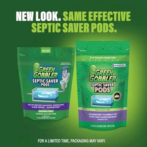 Green Gobbler Septic Saver Pods 72 Count (2.87 kg / 6.32 lb) | Natural Bacteria for Septic System Maintenance thumbnail 3