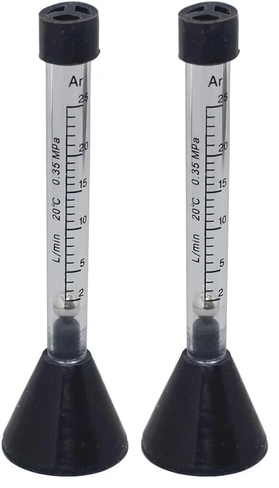 RIVERWELD Argon Gas Flow Meter Tester 0-25 LPM (Pack of 2) | For TIG/MIG Welding Gas Flow Measurement thumbnail 2