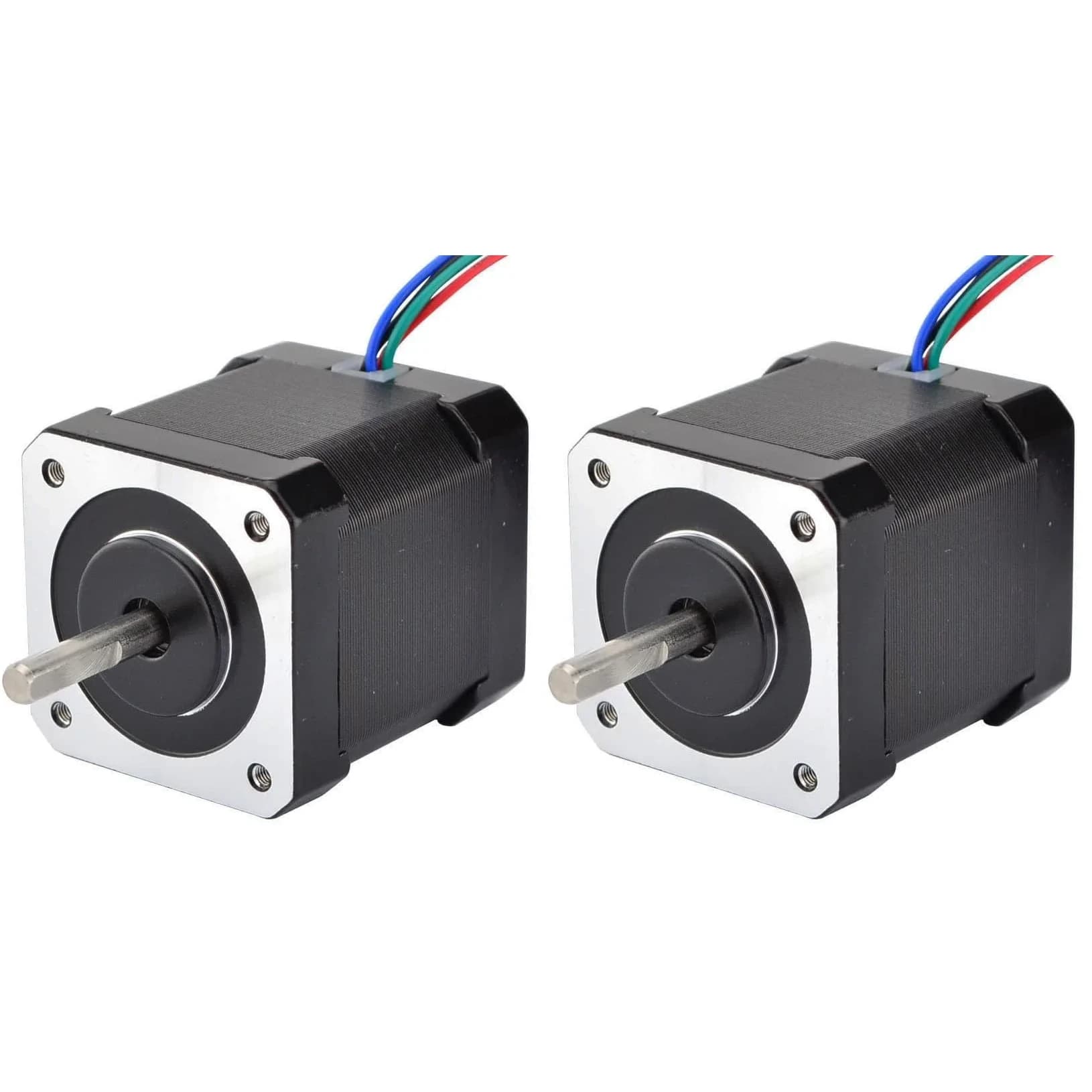 STEPPERONLINE Nema 17 Stepper Motor Bipolar 2A 59Ncm (83.6oz.in) 48mm Body 4-Lead 1m Cable Pack of 2 | High Torque for 3D Printers & CNC - main product image