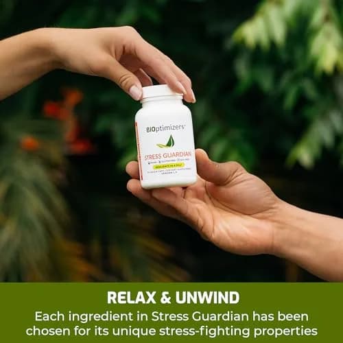 BIOptimizers Stress Guardian – Stress Relief Capsule – Rest Support Management | Unflavored 90 Capsules (Pack of 2) thumbnail 6