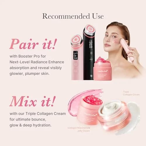medicube Jelly Cream with Collagen & Niacinamide 220ml (7.42 Fl Oz) | Korean Skincare for 24H Glow & Firmer Skin thumbnail 6