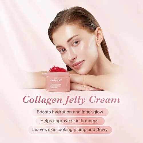 medicube Jelly Cream with Collagen & Niacinamide 220ml (7.42 Fl Oz) | Korean Skincare for 24H Glow & Firmer Skin thumbnail 3