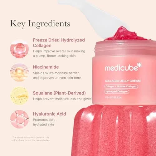 medicube Jelly Cream with Collagen & Niacinamide 220ml (7.42 Fl Oz) | Korean Skincare for 24H Glow & Firmer Skin thumbnail 4