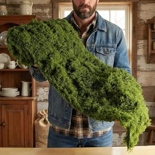BYHER Green Artificial Moss Mat 30cm x 180cm (12" x 71") | Realistic Cloud Soft Feel for Crafts & Decor thumbnail 3