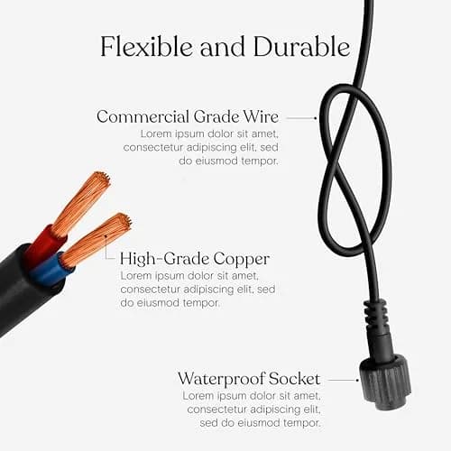 Brightech Ambience Pro Waterproof Extension Cable for Solar Outdoor String Lights, 6 Ft Pack of 2 | Rugged & Reliable thumbnail 3
