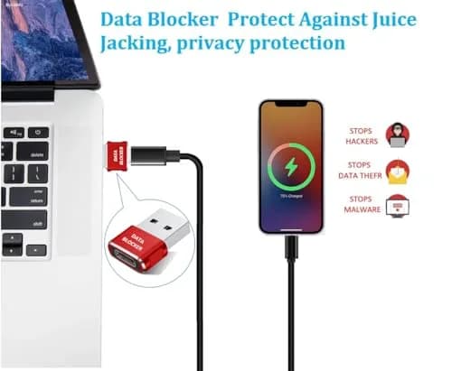 BUISAMG USB C Data Blocker 4-Pack | Protects Against Juice Jacking thumbnail 4