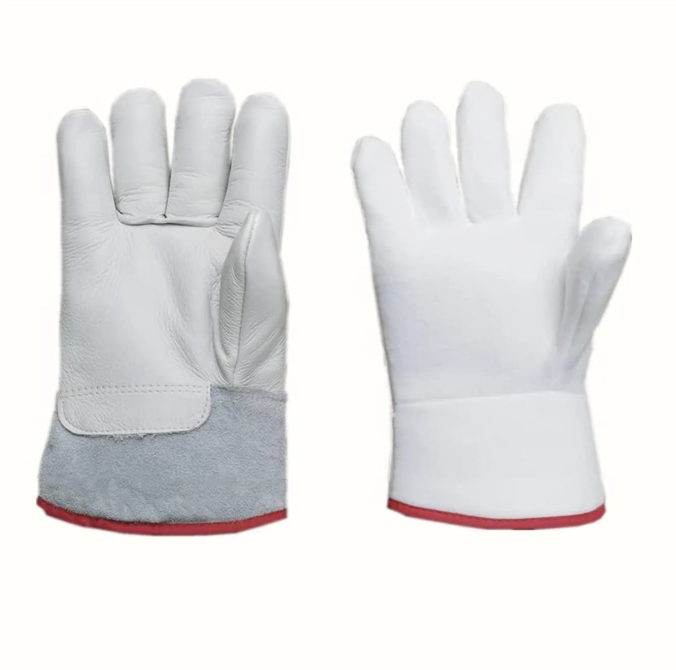 Inf-way White Wrist Length Cryogenic Gloves - 10.5" for Extreme Cold Protection