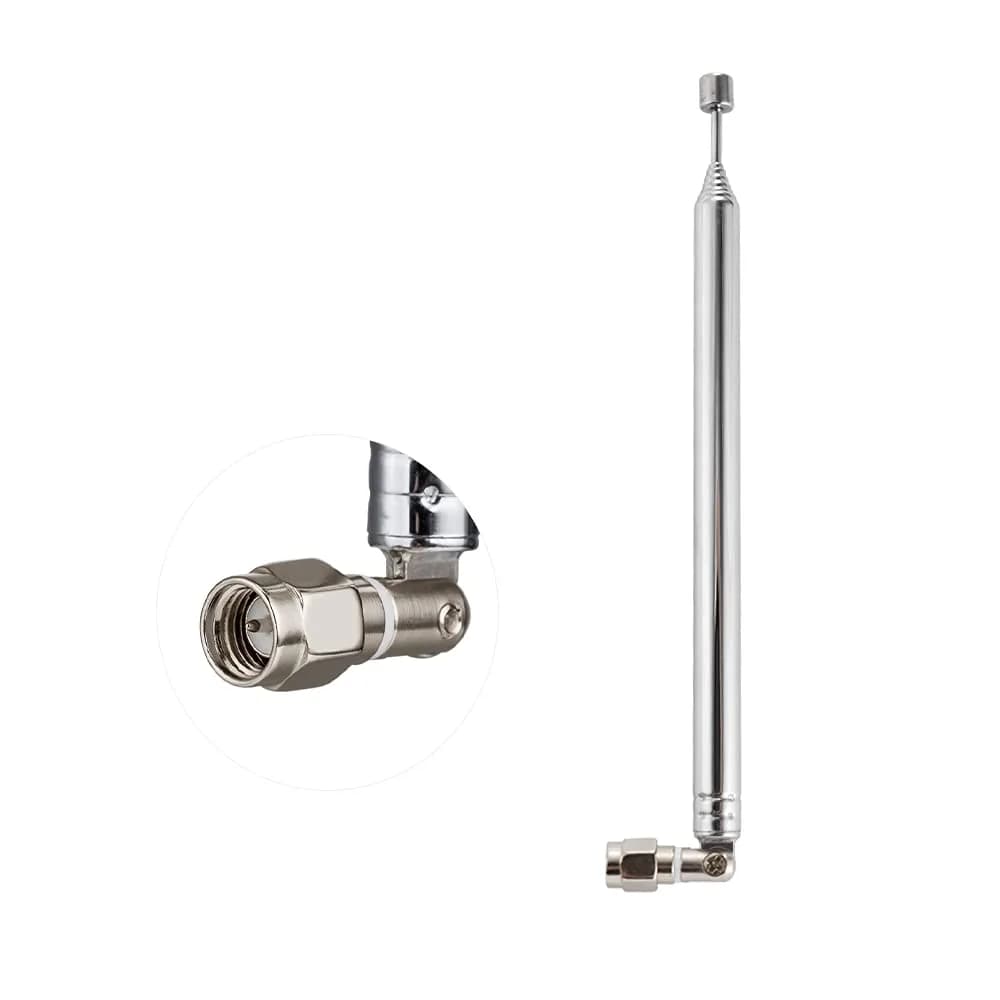 POBADY 8-Section Telescopic Antenna 73.03cm (28.75in) | SMA Male Connector for AM/FM Radio Receivers — 4PCS