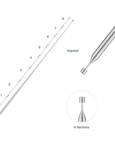 POBADY 8-Section Telescopic Antenna 73.03cm (28.75in) | SMA Male Connector for AM/FM Radio Receivers thumbnail 5