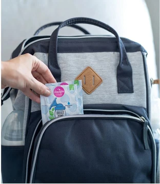 Dapple Baby Breast Pump Wipes Singles 60 Count (2x30) | Hypoallergenic & Plant-Powered for On-the-Go Cleaning thumbnail 5
