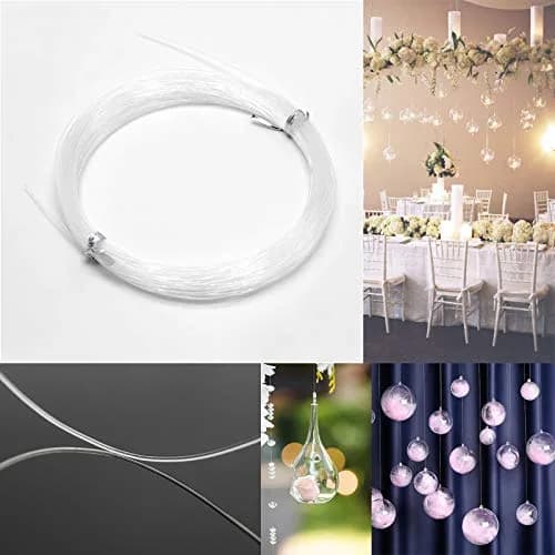 Cerpourt Clear Invisible Hanging Wire 0.9mm Diameter, 196 Feet Total (Pack of 2) | Supports Up to 60lbs thumbnail 6