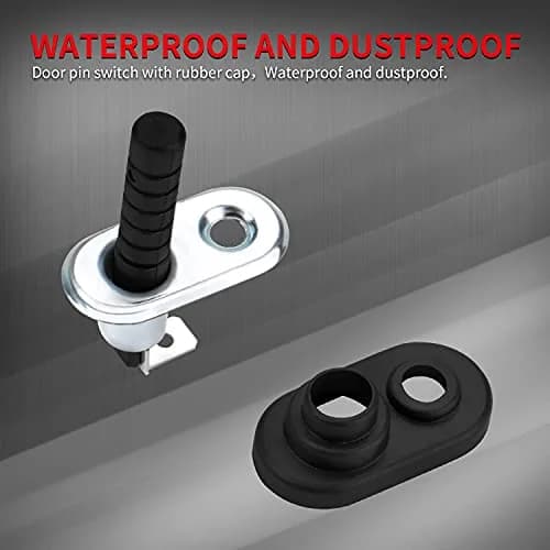 DAIERTEK 3-Pack 12V Door Pin Switch with Rubber Boot | Adjustable Hood Light Switch 20A thumbnail 3