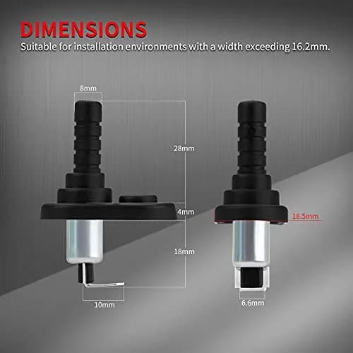 DAIERTEK 3-Pack 12V Door Pin Switch with Rubber Boot | Adjustable Hood Light Switch 20A thumbnail 4