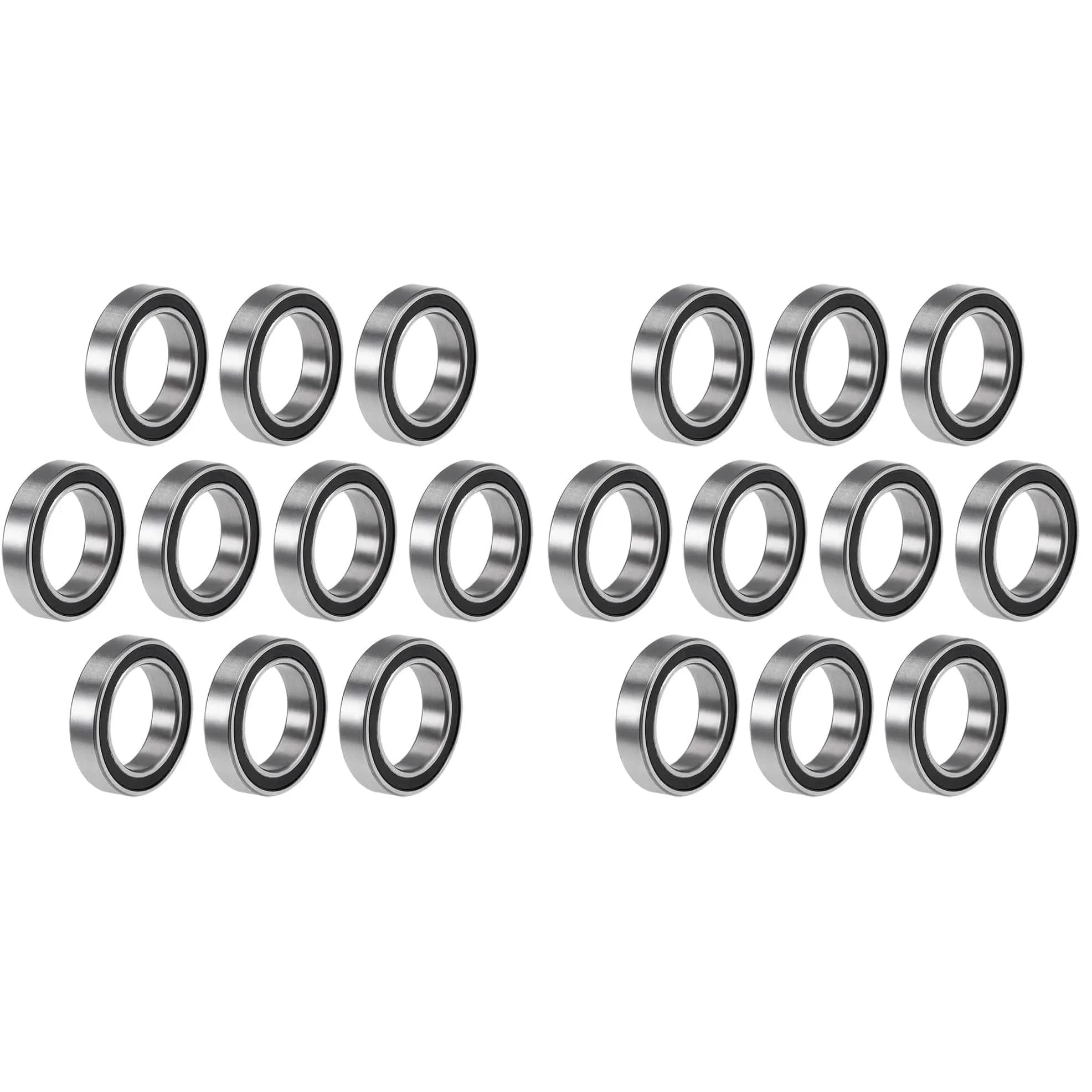 uxcell 6701-2RS Deep Groove Ball Bearings 12mm x 18mm x 4mm Double Sealed Chrome Steel | Pack of 20