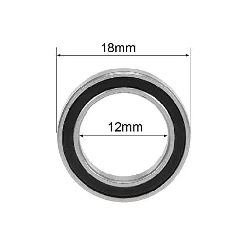 uxcell 6701-2RS Deep Groove Ball Bearings 12mm x 18mm x 4mm Double Sealed Chrome Steel | Pack of 20 thumbnail 4