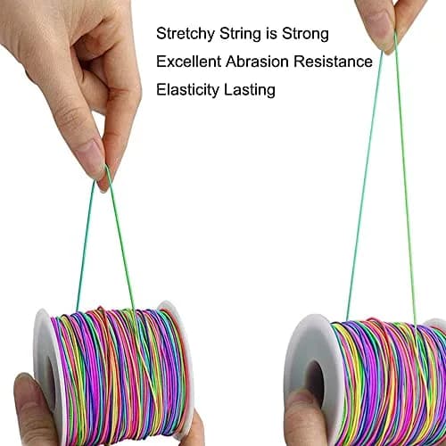 LUSTEMBER 1mm Rainbow Elastic Beading Cord 330 Feet (990 Feet Total) | Sturdy & Durable for Jewelry Making thumbnail 2